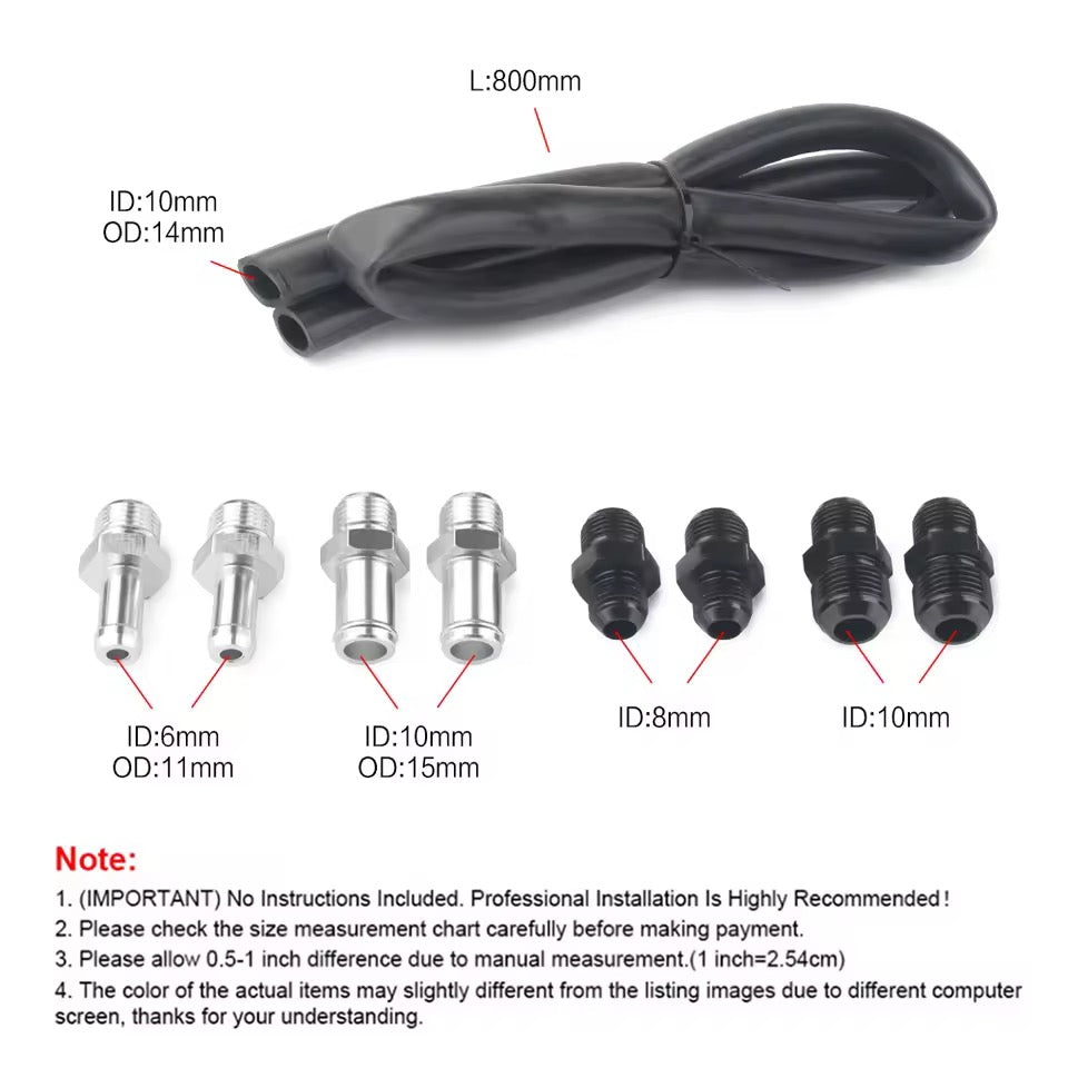 Bidon de récupération d'huile en aluminium de course universel, précieux avec 8 raccords, neuf