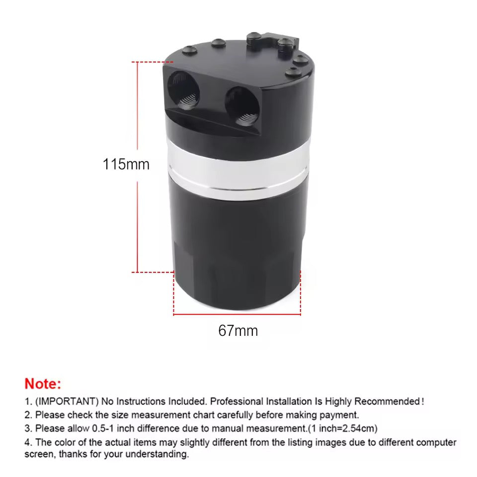 Bidon de récupération d'huile en aluminium de course universel, précieux avec 8 raccords, neuf