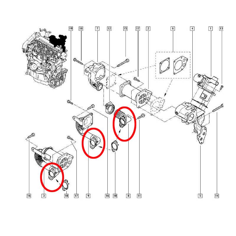Plaque de suppression vanne EGR 1.5 Dci K9K